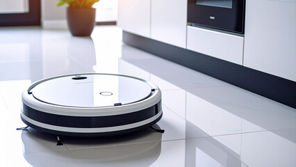 家の中を清掃する掃除ロボット