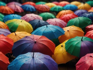 colorful umbrella background