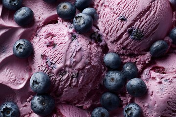 close up of blueberry ice cream