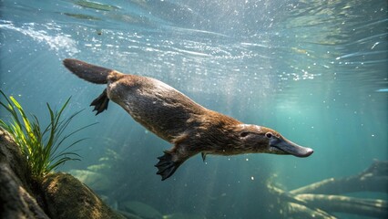 Obraz premium Platypus, sharp and realistic, Photo, Natural light.