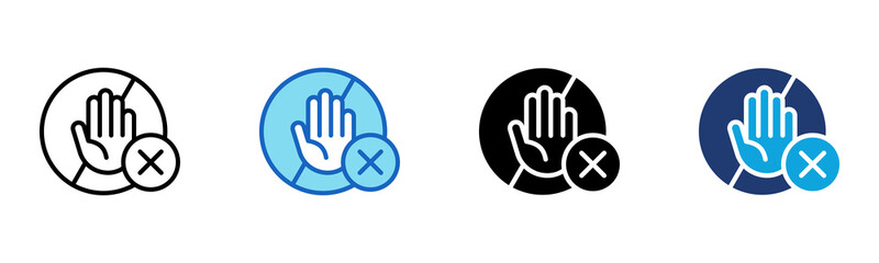 Ad block icon Multi Style Vector Illustration 