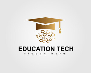 education tech logo icon design concept business company