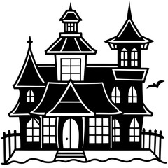 Eerie Abandoned Mansion Art