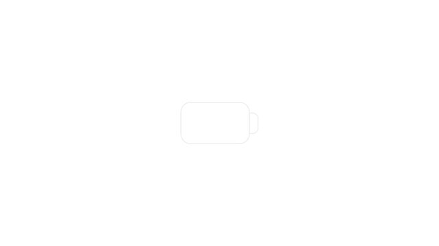 Low Battery Icon Appearing on Digital Device Screen &ndash; Power Warning Footage for Technology Fatigue, Charging Reminder, and Energy Saving Concepts