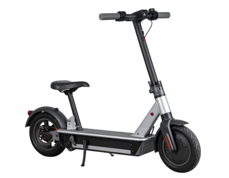  “Electric Scooter Top View with Minimalist Design, Transparent PNG”