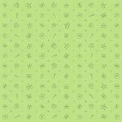 Vector pattern equalizer, festival mask, circus tent, vinyl, mic, and sound. for festival theme background