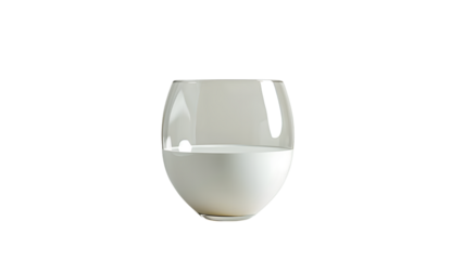 Empty glass symbolizing clarity and emotional emptiness in human psychology on a transparent background