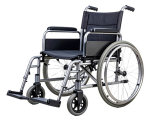 “Foldable Lightweight Wheelchair in Compact Position, Isolated PNG”
