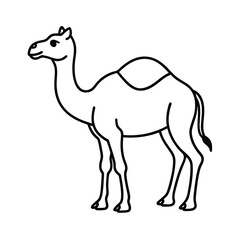 Fototapeta premium camel animal outline vector art