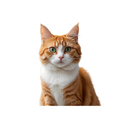 Adorable Orange and White Domestic Shorthair Cat Portrait