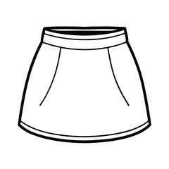 clean skort vector sketch vector art