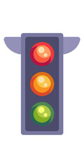 Cartoon Traffic Light Illustration Set