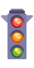 Cartoon Traffic Light Illustration Set
