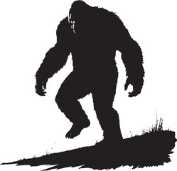 Fototapeta premium Bigfoot Vector Silhouette Bundle