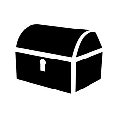 Iconographic treasure chest illustration suitable for games or simple infographics