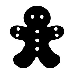 Gingerbread Man Silhouette Illustration Perfect for Holiday Designs and Festive Occasions