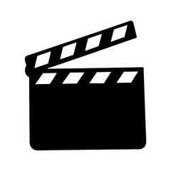 Obraz premium Iconic Black Clapperboard Illustration Represents Filmmaking and Movie Production Process