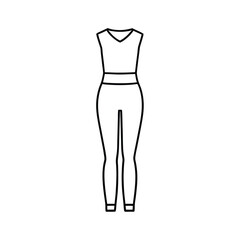 leggings outfit outline sketch vector art