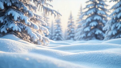 Conceptual representation of a winter wonderland symbolizing purity and tranquility