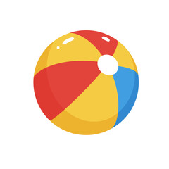 Colorful beach ball in a clean vector style