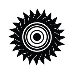 spiral bevel gear cutting machine silhouette vector art