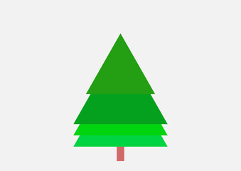 Obraz premium christmas tree vector illustration