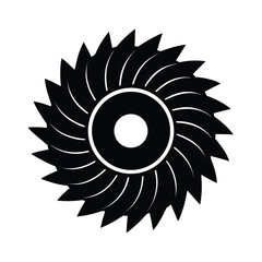 spiral bevel gear cutting machine silhouette vector art