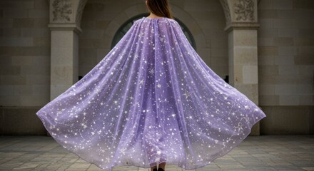 Obraz premium Lilac starry cape