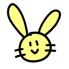 funny rabbit with a big smile