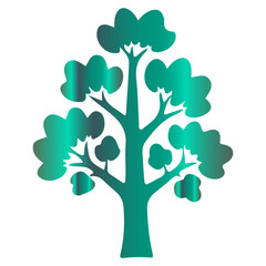 The elegant fusion of botanical art and graphic design in a single tree vector