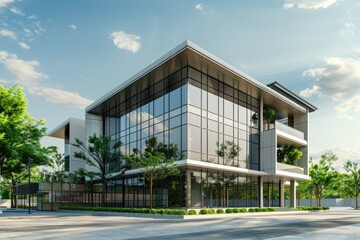 High Resolution Image of the 3 Storey Building Exterior on
