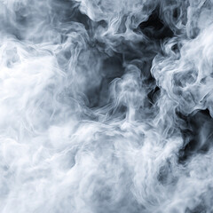 Obraz premium Swirling White Smoke Texture with High Detail on Transparent Background