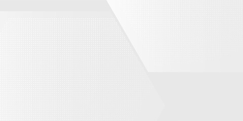 Modern hexagon white and gray background with dot white gray wave abstract