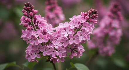 Obraz premium Close-up of vibrant lilac blossoms (1)