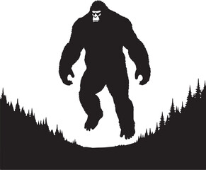 Fototapeta premium Bigfoot Wilderness Silhouette 