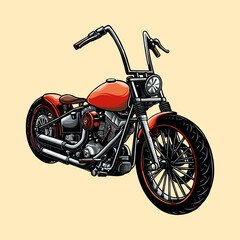 vector illustration of a motorcycle