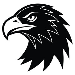 Obraz premium Black and white eagle head mascot logo design