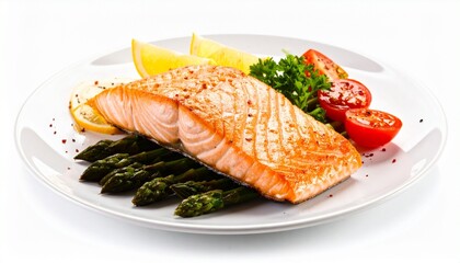 grilled salmon with vegetables
