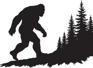 Fototapeta premium Bigfoot Vector Silhouette Bundle
