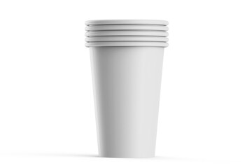 Customizable Paper Coffee Cup Packaging Mockup 3D Rendering