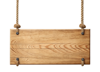 Wooden Sign Hanging with Rope - Rustic Decor Ideas