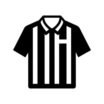 Simple referee shirt icon logo design for officiating branding and sports authority
