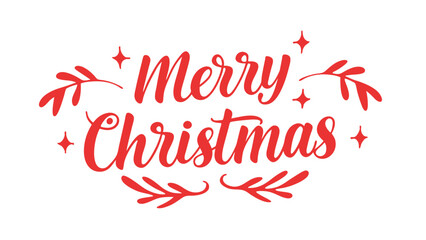 Merry Christmas text typography design