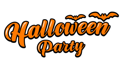 Halloween Party Typography Lettering