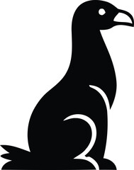 pigeon animal icon image vector illustration design  black and white