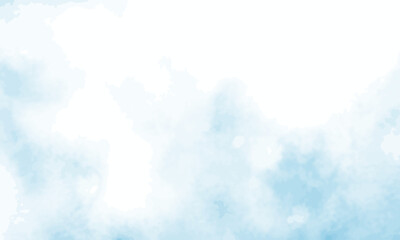 美しいブルーの水彩にじみ背景 ベクター