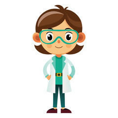 Scientist girl in goggles