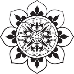 Decorative floral lace mandala pattern design