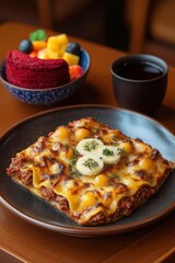 Hearty Lasagna Dish with Banana and Fruits