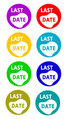 Last date colorful icon shaped like a snooker ball with the last date written on it.
